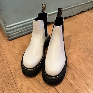White platform Chelsea Doc Martens